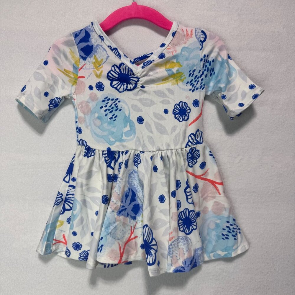 Dotdotsmile Dress 6/12 Months Blue Florals New with Tags